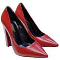 Красные туфли на широком каблуке YSL 8649