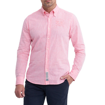 Мужская розовая рубашка La Martina 1118