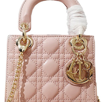 Розовая сумка  с подвесками Dior 8611