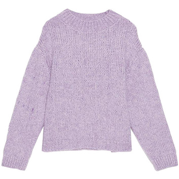 Лиловый вязаный свитер 15195