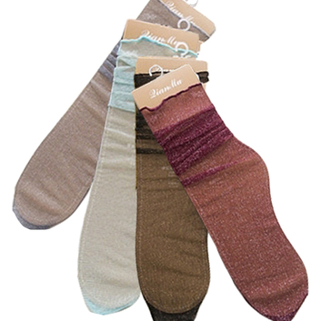 Женские тонкие носки из люрекса 13342-1