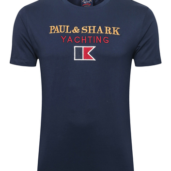Хлопковая футболка яхтсмена Paul&Shark 9821