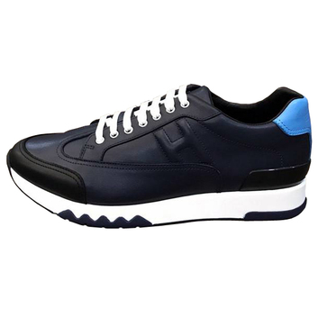 Темно-синие кожаные кроссовки Hermes 25238