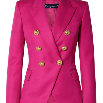 Ярко-розовый двубортный пиджак Balmain 26619