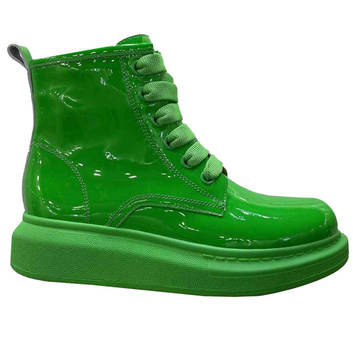 Насыщенные ботинки зеленого цвета Alexander McQueen 28091