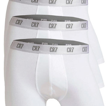 Базовый комплект белый боксеров 3 шт. CR7 Underwear 4546