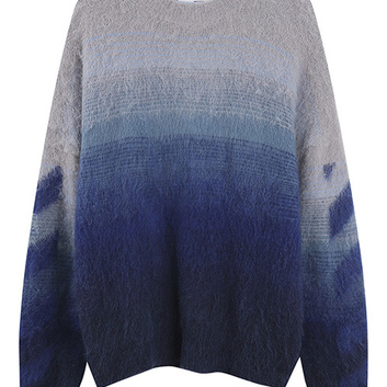 Синий мохеровый свитер OFF-White 29593