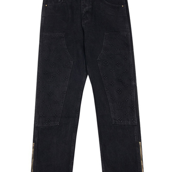 Черные джинсы с накладками Louis Vuitton 30400