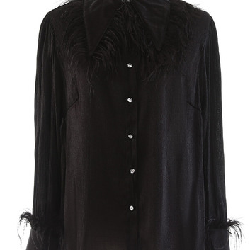 Стильная блузка с перьями 30343