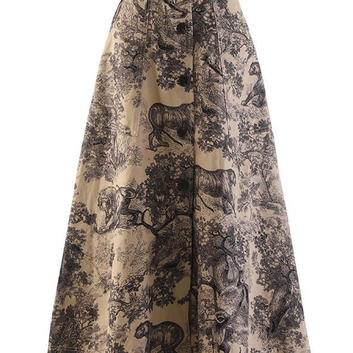 Длинная юбка с принтами Dior 30346