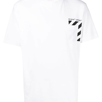 Хлопковая футболка с карманом Off-White 31118