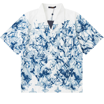 Рубашка оверсайз с фирменным принтом Louis Vuitton 31470