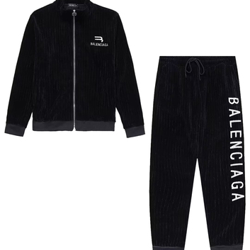 Черный велюровый спортивный костюм Balenciaga 31708