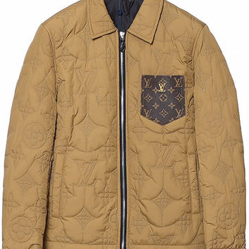 Мужская коричневая стеганая куртка Louis Vuitton 31986
