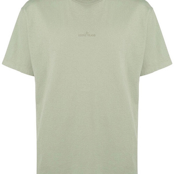 Светлая мужская футболка из хлопка Stone Island 8128-1