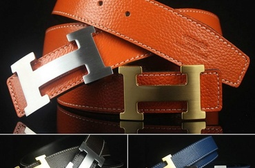 Двусторонние кожанные ремни Hermes