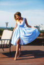 Небесно-голубая юбка Myberry 11459-1