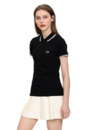 Черная женская футболка поло Fred Perry 14903