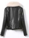 Черная кожаная куртка-косуха 15036