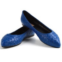 Плетеные синие балетки Bottega Veneta  А778-1