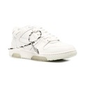 Белые кожаные кроссовки с декором Off-white 16294