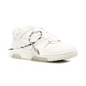 Белые кожаные кроссовки с декором Off-white 16294