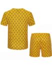 Желтый комплект с принтом шорты футболка 28560