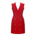 Красное короткое платье 14048