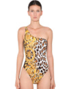 Сдельный леопардовый купальник Versace 15420