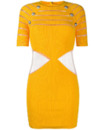 Платье с прозрачными вставками Balmain 15745
