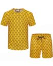 Желтый комплект с принтом шорты футболка 28560