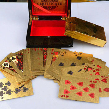 Игральные золотые карты 2925