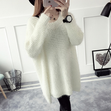 Белый свитер-туника 12506