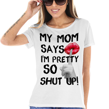Женская футболка KRUTYAKOV «Shut Up» 3889