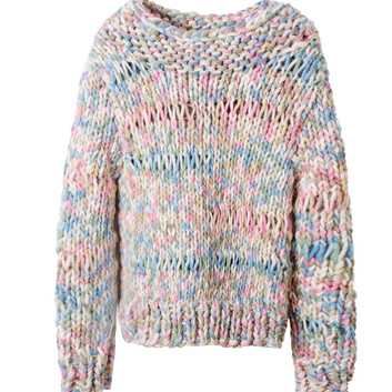 Цветной свитер крупной вязки 13320