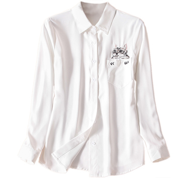Белая рубашка "Котик" Dior 13405