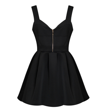 Неопреновое черное платье 13611