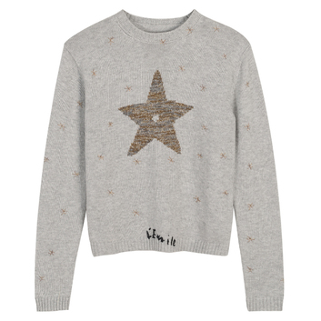 Серый свитер со звездой 6249