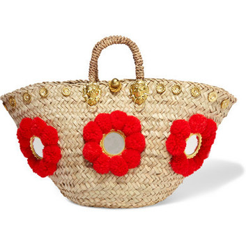 Плетеная сумка с цветами 13936