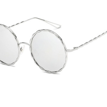 Круглые очки в металлической оправе 14077