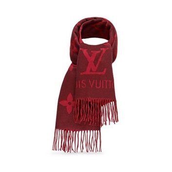 Красный теплый шарф LV 14159