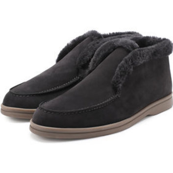 Теплые ботинки на овчине LORO PIANA 14251