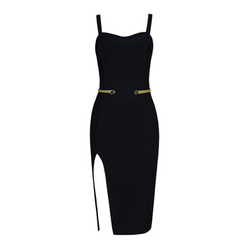 Бандажное платье с разрезом Herve Leger 14327