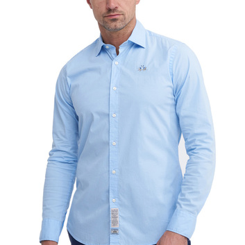 Светло-голубая рубашка La Martina 7961