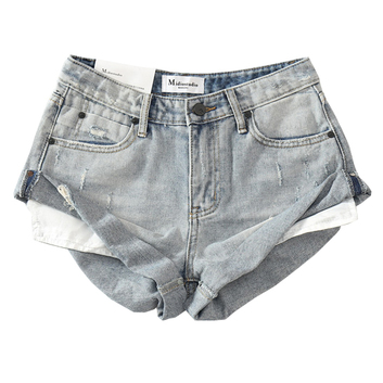 Короткие джинсовые шорты 14636
