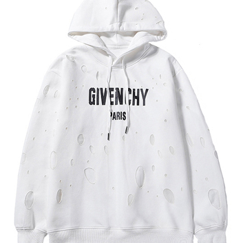 Белая толстовка с дырками Givenchy 8494