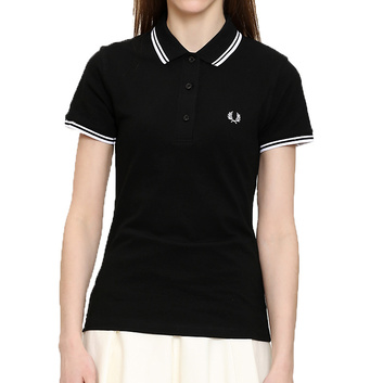 Черная женская футболка поло Fred Perry 14903