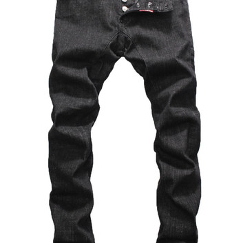 Черные узкие джинсы на пуговицах Dsquared2 8478