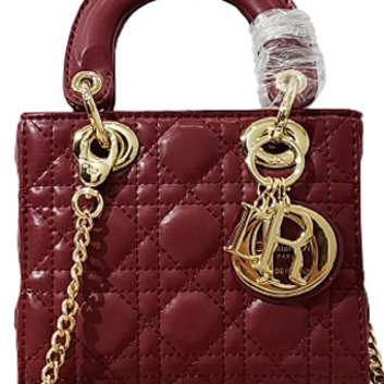 Бордовая сумка с подвесками Dior 8610