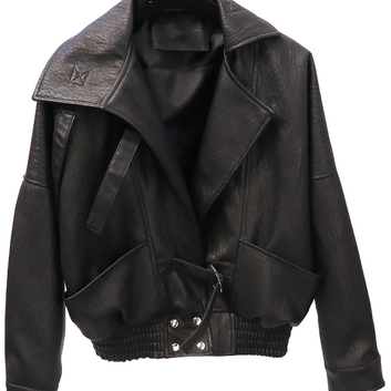Укороченная черная куртка 15104